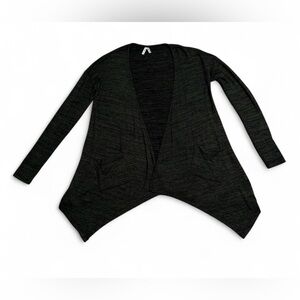 Mudd Black Open-Front Draped Cardigan XS